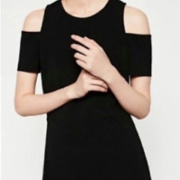 Zara Cold Shoulder Short Sleeve Romper Black - Picture 2 of 4